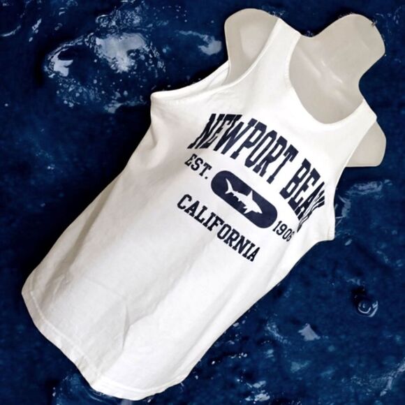TANK TOP NEWPORT BEACH Est. 1906 CALIFORNIA ALSTYLE APPAREL ACTIVEWEAR MEDIUM - Picture 3 of 16